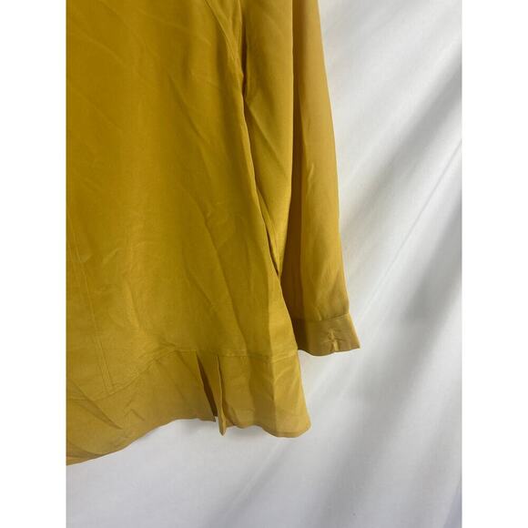 Trina Turk 100%. Silk Yellow Flow Blouse Size Small - Picture 2 of 5